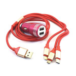 3 in 1 Pugan Car Fast Charger | 6 Amp