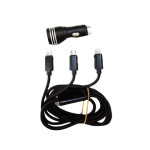 3 in 1 Pugan Car Fast Charger | 6 Amp