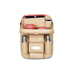 Fashionable Seat Back Storage | PU Leather | Black & Beige | 1 Piece