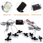 Wireless Remote Control Led Strobe Grill Flashlight 8 * 1 LEDs